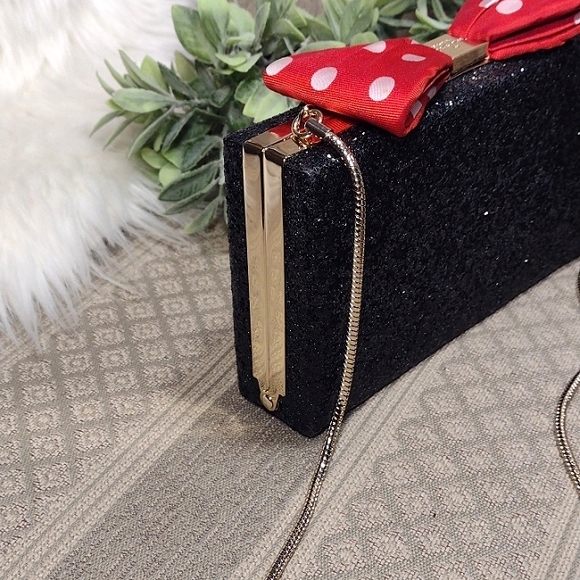 Kate Spade X Disney Minnie Mouse Glitter Party Box Bag - Picture 5 of 16